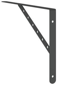 Wsporniki do półek, 4 szt., 40x2,5x25 cm, czarna stal