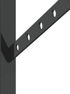 Wsporniki do półek, 4 szt., 40x2,5x25 cm, czarna stal