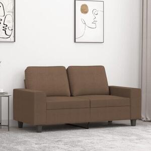 Sofa 2-osobowa, brÄ zowa, 120 cm, tapicerowana tkaninÄ