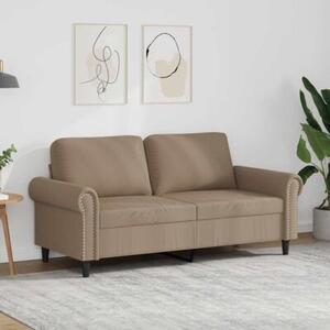 Sofa, 2-osobowa kolor cappuccino, 140 cm, sztuczna skÃ³ra