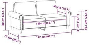 Sofa, 2-osobowa kolor cappuccino, 140 cm, sztuczna skÃ³ra