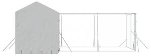 Kojec dla psa, z dachem, srebrny, 6x6x2,5 m, stal galwanizowana