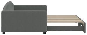 Sofa rozsuwana, ciemnoszara, 100x200 cm, tkanina