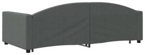 Sofa rozsuwana, ciemnoszara, 100x200 cm, tkanina