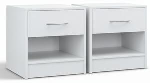 Zestaw stolików nocnych BIANCA, 2 szt., 41x39x28 cm, biały Casaria