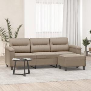 Sofa 3-os. z podnÃ³Å¼kiem, taupe, 180 cm, obita mikrofibrÄ