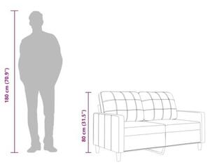 Sofa 2-osobowa, jasnoÅ¼Ã³Åta, 140 cm, tapicerowana tkaninÄ