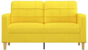 Sofa 2-osobowa, jasnoÅ¼Ã³Åta, 140 cm, tapicerowana tkaninÄ