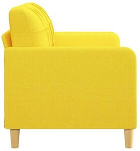 Sofa 2-osobowa, jasnoÅ¼Ã³Åta, 140 cm, tapicerowana tkaninÄ