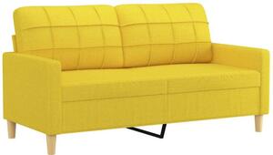 Sofa 2-osobowa, jasnoÅ¼Ã³Åta, 140 cm, tapicerowana tkaninÄ