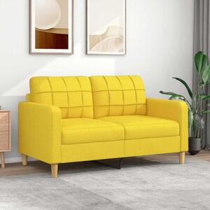 Sofa 2-osobowa, jasnoÅ¼Ã³Åta, 140 cm, tapicerowana tkaninÄ