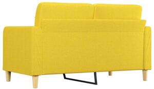 Sofa 2-osobowa, jasnoÅ¼Ã³Åta, 140 cm, tapicerowana tkaninÄ