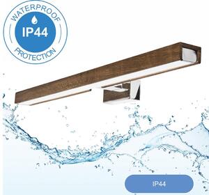 Brilagi Brilagi-LED Łazienkowe oświetlenie lustra WOODY MIRROR LED/12W/230V IP44 dąb/chrom BG0892