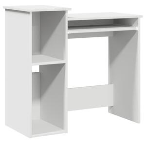 Biurko z pÃ³Åkami, biaÅa, 84x40x78 cm, materiaÅ drewnopochodny