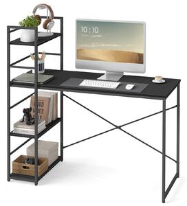 Loftowe biurko z regałem Hexo MAX 4.0, czarne