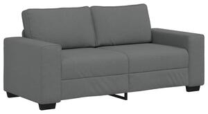 Sofa 2-osobowa, ciemnoszara, 180x77x82 cm, tapicerowana tkaninÄ