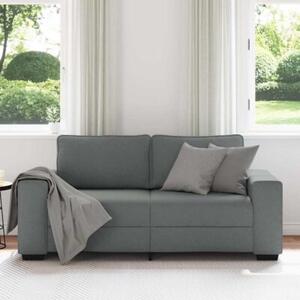 Sofa 2-osobowa, ciemnoszara, 180x77x82 cm, tapicerowana tkaninÄ
