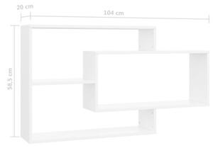 Półki ścienne, białe, 104x20x58,5 cm, płyta wiórowa