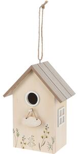 Drewniany domek dla ptaków Home, naturalny, 16,5 x10 x 21,5 cm