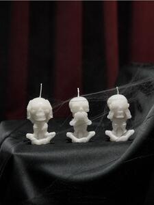 Sinsay - Świeczki 3 pack Halloween - biały