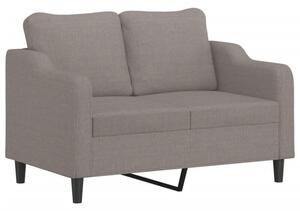 Sofa 2-osobowa, kolor taupe, 120 cm, tapicerowana tkaninÄ