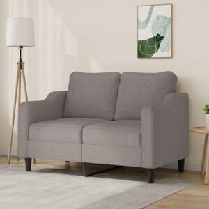 Sofa 2-osobowa, kolor taupe, 120 cm, tapicerowana tkaninÄ