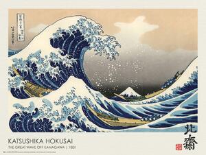 Plakat, Obraz The Great Wave off Kanawaga 1831, Katsushika Hokusai