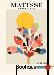 Plakat, Obraz Matisse papier decoupes with abstract colorful Bauhaus pattern