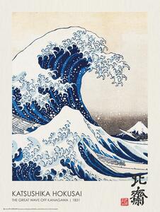 Plakat, Obraz The Great Wave off Kanawaga 1831, Katsushika Hokusai