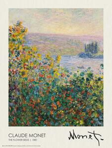 Plakat, Obraz The Flower Beds 1881, Claude Monet