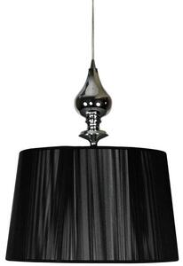 Czarna lampa wisząca z nitkowym abażurem - V160-Dusali