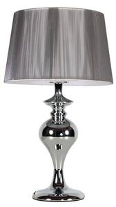 Srebrna lampa stołowa z dekoracyjną stalową podstawą - V164-Dusali