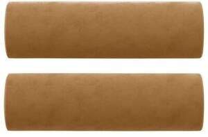 Sofa 2-osobowa z poduszkami, brÄ zowa, 120 cm, aksamit