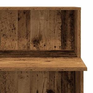 Biurko recepcyjne stare drewno 100x50x103,5 cm drewno klejone