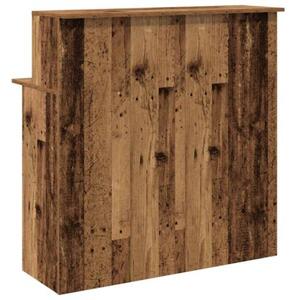 Biurko recepcyjne stare drewno 100x50x103,5 cm drewno klejone