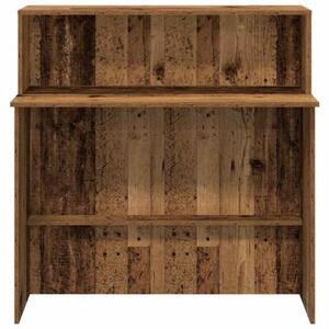Biurko recepcyjne stare drewno 100x50x103,5 cm drewno klejone