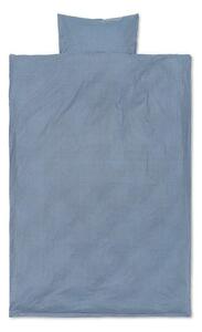 Ferm Living - Check Bedding 140x200 Faded Blue/Choco