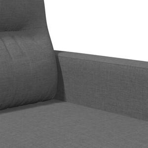 Sofa 2-osobowa, ciemnoszara, 140 cm, tapicerowana tkaninÄ