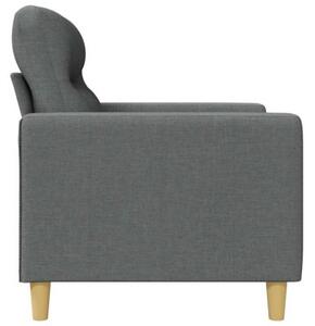 Sofa 2-osobowa, ciemnoszara, 140 cm, tapicerowana tkaninÄ