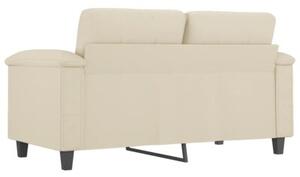 Sofa, 2-osobowa kremowy, 120 cm, sztuczna skÃ³ra