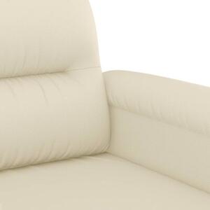 Sofa, 2-osobowa kremowy, 120 cm, sztuczna skÃ³ra