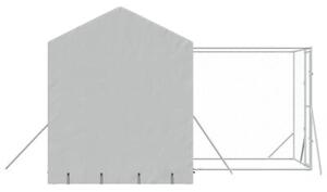 Kojec dla psa, z dachem, srebrny, 4x4x2,5 m, stal galwanizowana