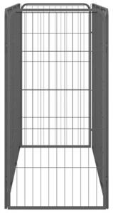 Kojec dla psa, 8 paneli, czarny, 50x100 cm, stal