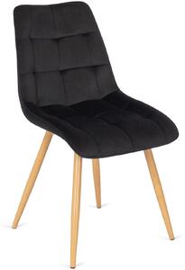 Skandynawskie krzesło welurowe z lamówką Rodri