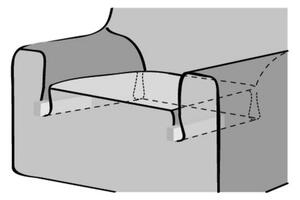 Pokrowiec elastyczny na fotel Denia jasnoszary, 70 - 110 cm