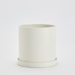 Reserved - Ceramiczna donica z podstawką - Beżowy