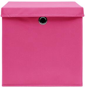 Komplet różowych pudełek z pokrywami 4 szt - Dazo 4X