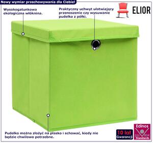 Zielony komplet 4 składanych pudełek do przechowywania - Dazo 4X