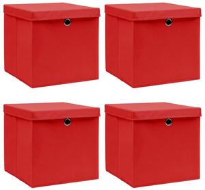 Zestaw czerwonych składanych pudełek 4 sztuki - Dazo 4X