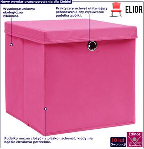 Różowy komplet 4 pudełek do przechowywania - Dazo 3X